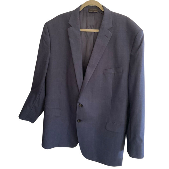 Lauren Ralph Lauren Men’s Navy Blue Wool Blazer Two Button Notch Lapel Size 52L - Picture 1 of 10